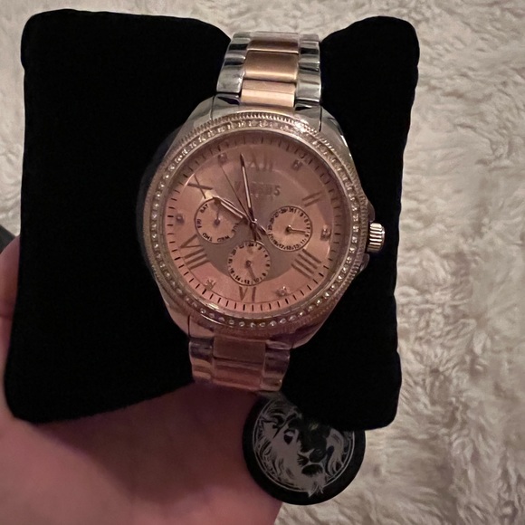 Versus Versace Dual Tone & Swarovski Crystal Bracelet Watch - Picture 4 of 4